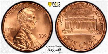 1990 1C MS66+ RD