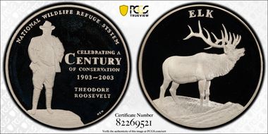 2003 Medal NWRS - Elk Silver PR68DCAM
