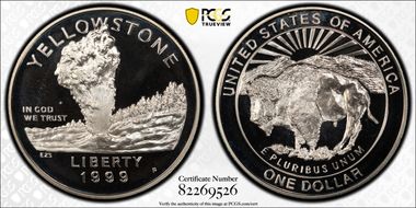 1999-P $1 Yellowstone PR68DCAM