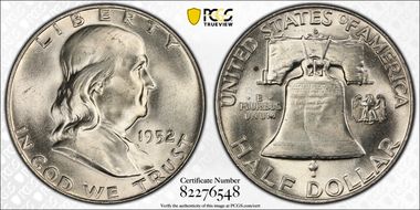 1952-D 50C MS65FBL