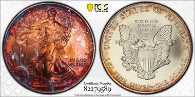 1993 $1 Silver Eagle MS66