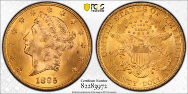 1895 $20 MS64