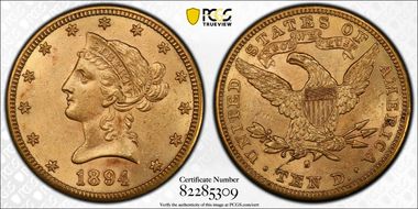 1894-S $10 MS62