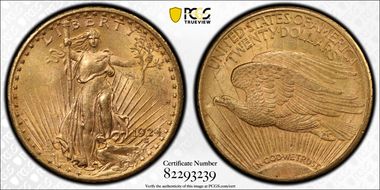 1924 $20 MS62