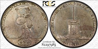 1777 Shilling DH-4 Angusshire MS62