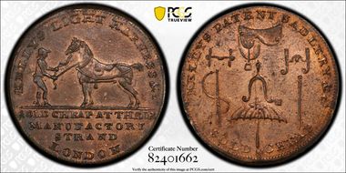 (c.1790) Tk 1/2D DH-345d Middlesex, Kelly's MS62RB