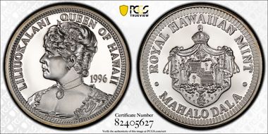 1996 Mahalo Dala Hawaii X#16 Var Silver PR69DCAM
