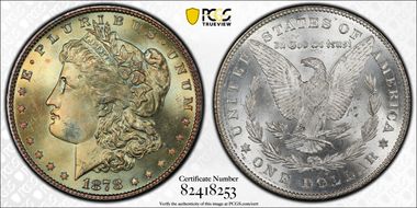 1878 7TF $1 Reverse of 1878 MS66