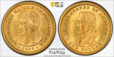 1905 G$1 Lewis and Clark MS66+