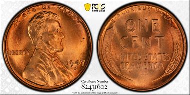 1947-D 1C MS66RD