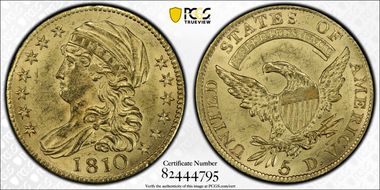 1810 $5 Large Date, Large 5 MS63