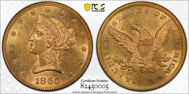 1860 $10 MS61
