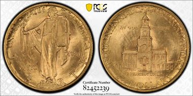 1926 $2.50 Sesquicentennial MS65+