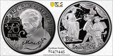 2016 € 20 Mozart: The Legend PR70DCAM
