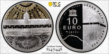 2015 € 10 Grand Palais & Invalides PR68DCAM