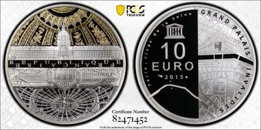 2015 € 10 Grand Palais & Invalides PR69DCAM