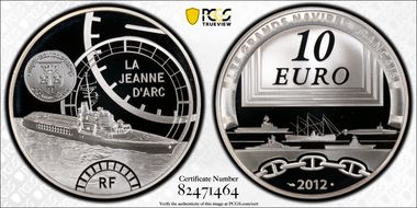 2012 € 10 Great Ships-Jean de Arc PR69DCAM