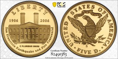 2006-S $5 San Francisco Old Mint PR70DCAM