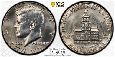 1976-D 50C Clad MS65