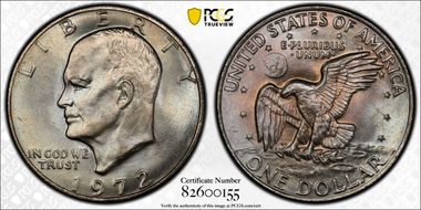 1972 $1 Type 3 MS65+