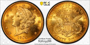1904 $20 MS65