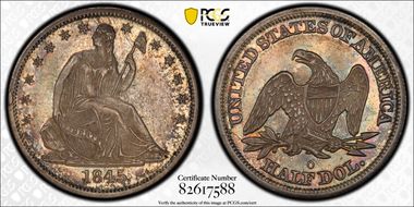 1845-O 50C No Drapery MS62