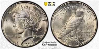 1934 $1 MS65