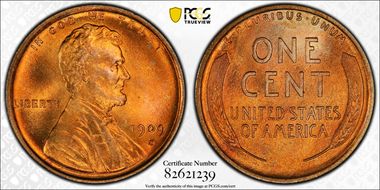 1909-S 1C Lincoln MS67RD