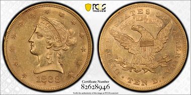 1868 $10 MS61