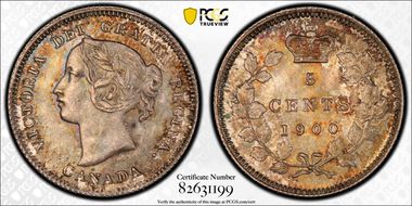 1900 5C Sm Date Narrow 0 MS66+