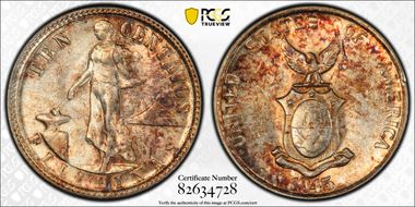 1945-D 10C Allen-9.05b Doubled Die MS63