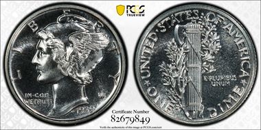 1939 10C PR67+