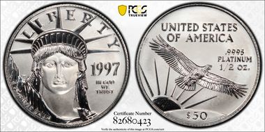 1997 $50 Statue of Liberty MS69