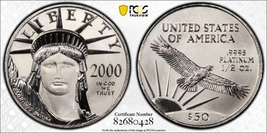 2000 $50 Statue of Liberty MS69