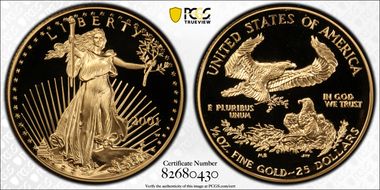 2001-W $25 Gold Eagle PR69DCAM