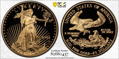2001-W $25 Gold Eagle PR69DCAM