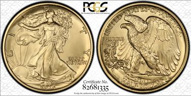 2016-W 50C 100th Anniversary  First Strike SP70