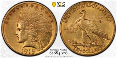 1915 $10 MS62