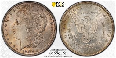 1882-O $1 VAM 5, O/S Broken MS64