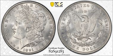 1891 $1 MS64