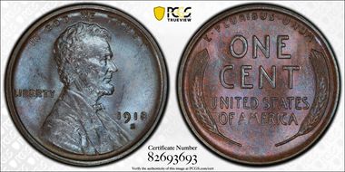 1918-S 1C MS64BN