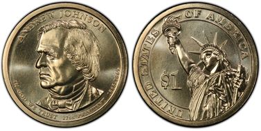 2011-P $1 Andrew Johnson Position B MS68