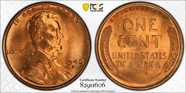 1940-S 1C MS67+ RD