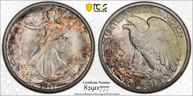 1917-S 50C Reverse MS66