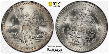 1987-Mo Onza Libertad Ag - DDO MS66