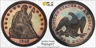 1843 $1 MS62