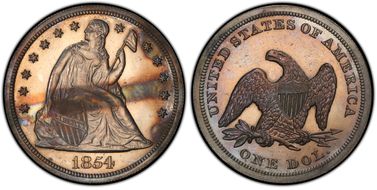1854 $1 PR62