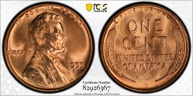 1955-S 1C MS66RD