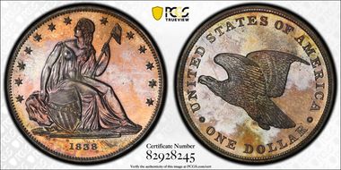 1838 $1 J-85 Restrike PR65+