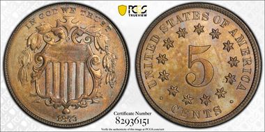 1873 5C Open 3 MS64+